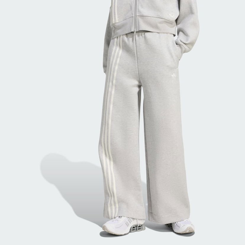Панталони adidas Performance Off Placed 3-Stripes Wide Leg Pants Сиво | KA0833