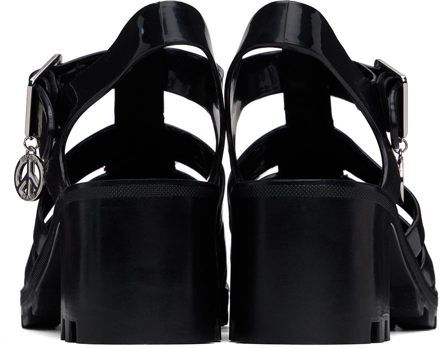 Дънки Moschino Moschino Jeans Jelly Heeled Sandals Черно | 3213 3289, 1