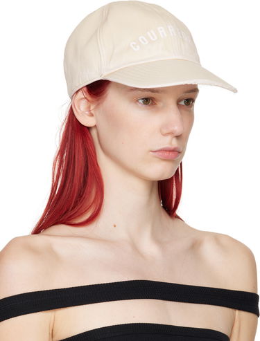 Шапка с козирка Courrèges Courrèges Embroidered Washed Cap Бежово | 124ACT031CO0024, 1