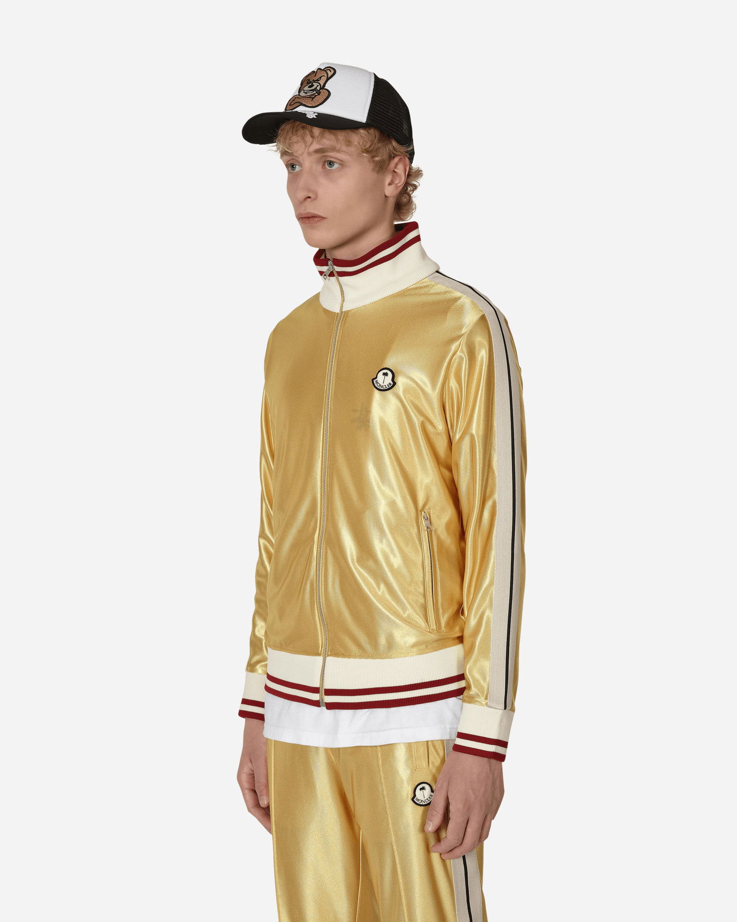 Суитчър Moncler Palm Angels x Glossy Zip-Up Sweatshirt Жълто | 8G00002M2522 135, 1