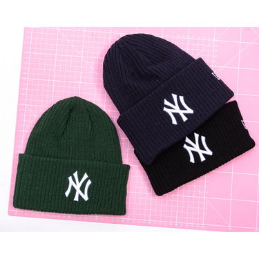 Шапка New Era MLB Wide Cuff Beanie NY Yankees One Size (56-59 cm) Тъмно синьо | 60691065, 1