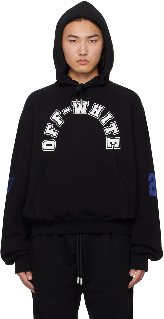 Black Printed Hoodie