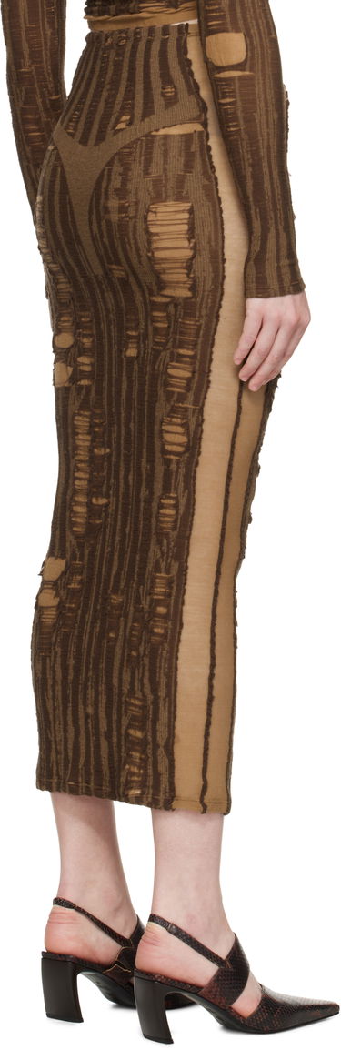 Пола Diesel Diesel M-Calina Distressed Midi Skirt Кафяво | A19220 0BJBI, 2