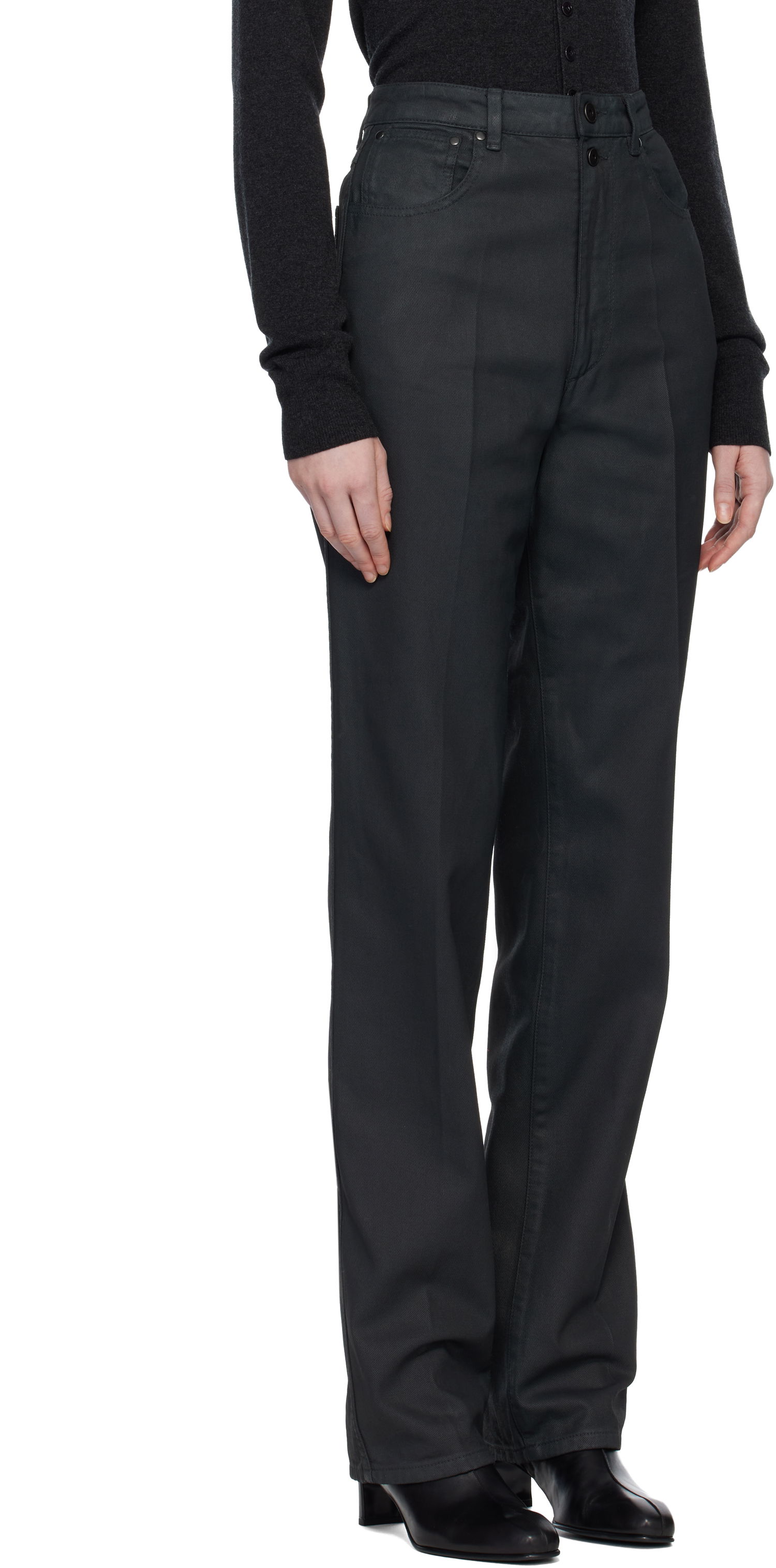 Дънки LEMAIRE High Waisted Straight Jeans Черно | PA1229 LD1059, 1