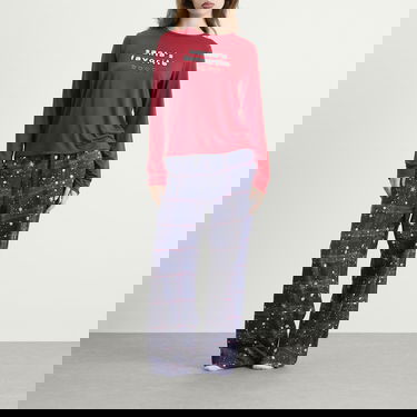 Пижама SKIMS CPFM Long Sleeve & Flannel Pant Sleep Set Santa'S Fav Print Многоцветен | ST-SET-10060W-SFB, 4