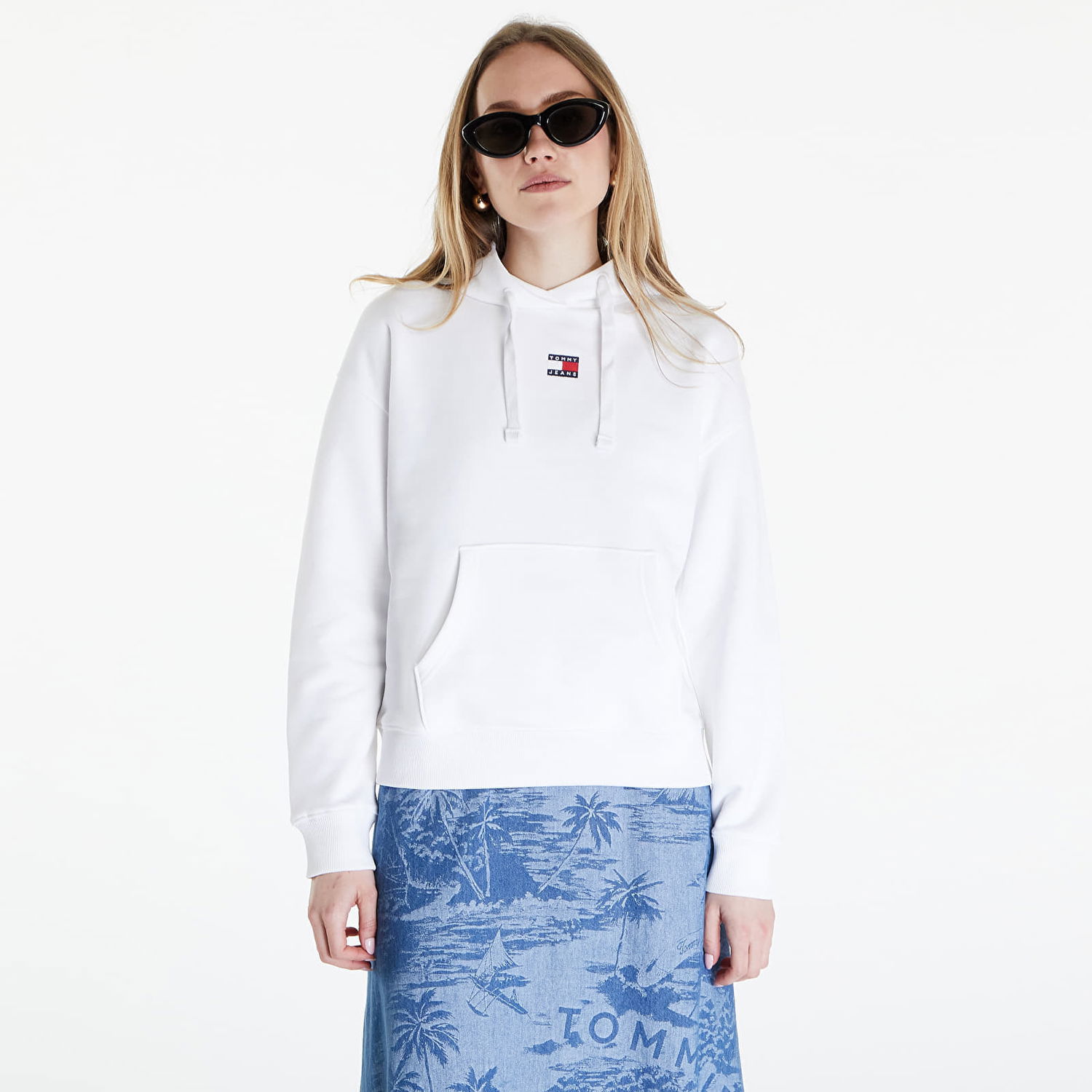 Суитчър Tommy Hilfiger Boxy Badge Hoodie White Бяло | DW0DW17326 YBR, 0