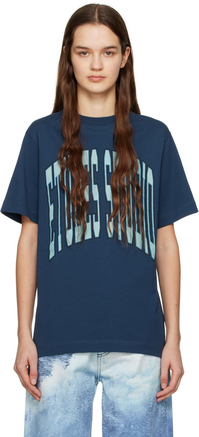 Тениска Études Études Wonder College T-Shirt Синьо | E23MM109A01043, 0