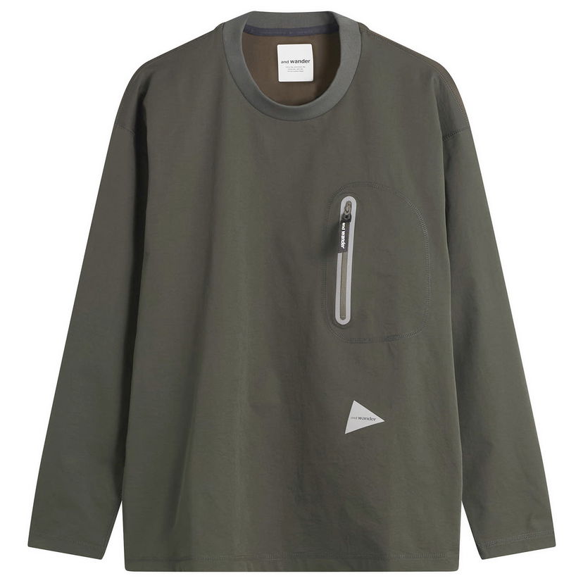 Тениска and wander Hybrid Warm Longsleeve Pocket T-Shirt Зелено | 5745254028-142