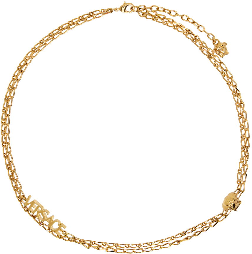 Колие Versace Medusa Necklace Бежово | 1006573_1A00620, 0