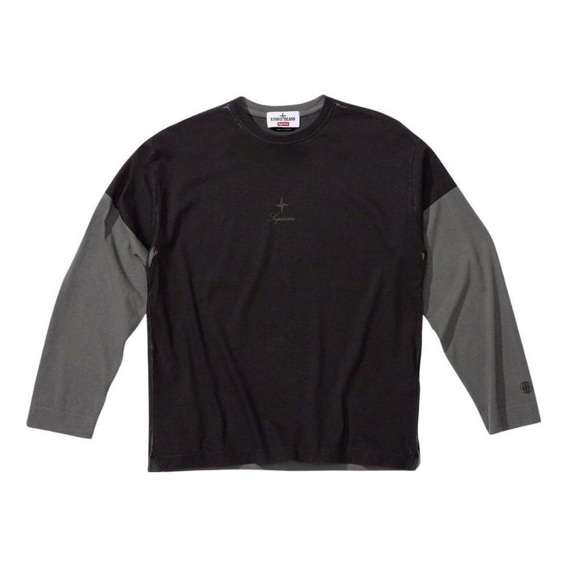 Тениска Supreme Stone Island Longsleeve Черно | SUP-FW23-171