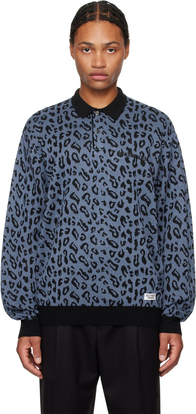 Leopard Knit Polo