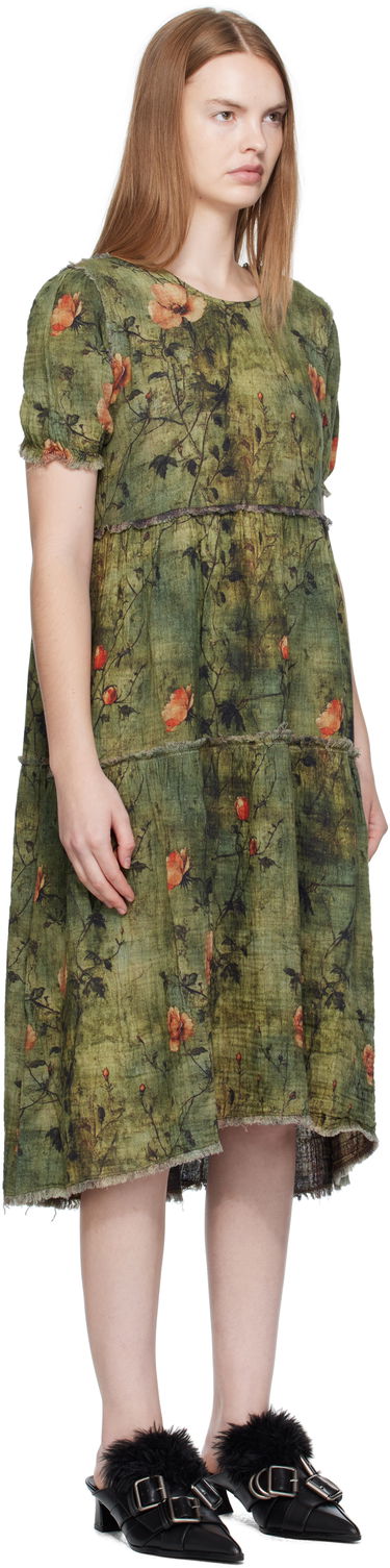 Pокля R13 R13 Relaxed Reversible Midi Dress Зелено | R13WR465-R582B, 1