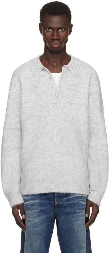 Пуловер Helmut Lang Helmut Lang Brushed Polo Сиво | O06HM796, 0