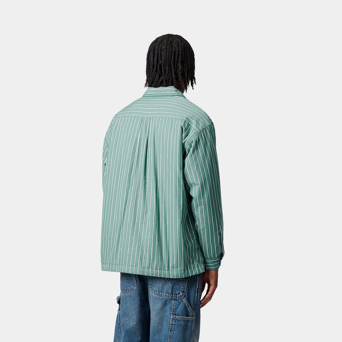 Риза Carhartt WIP Carhartt WIP Grimsby Striped Shirt Jacket Зелено | I035156_6, 1