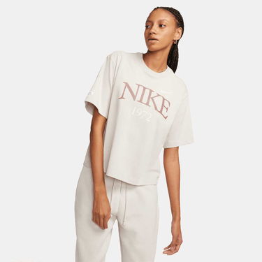 Тениска Nike W Classics Boxy T-Shirt, LT OREWOOD BRN Бяло | FQ6600-104, 0