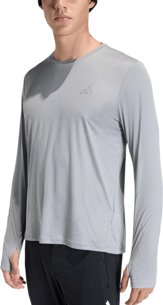 Тениска adidas Originals Adi365 Essentials Long-Sleeve Running Top with Thumbholes Сиво | ke8420, 0