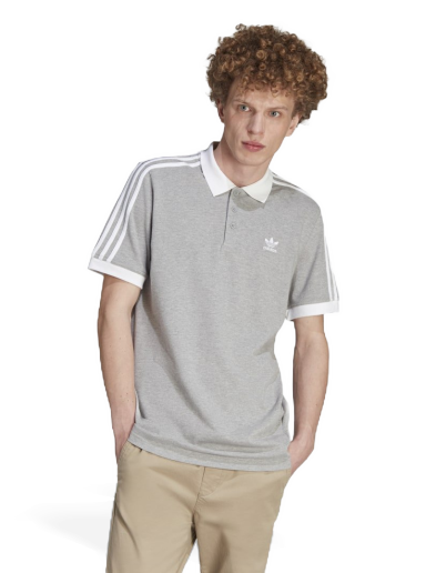 Поло тениска adidas Originals Adicolor Classics 3-Stripes Сиво | IL2502