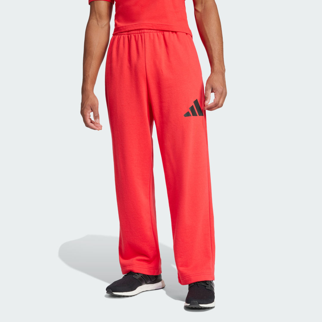 Спортни панталони adidas Performance Wide Leg Logo Joggers Червено | JF3601, 0