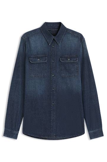 BECKHAM Ombre Denim Shirt