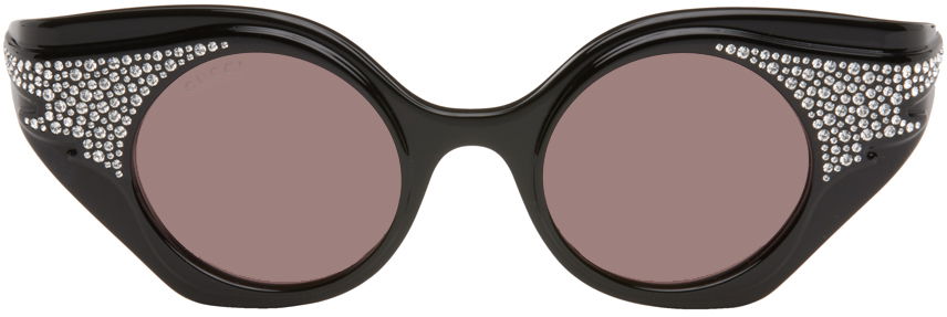Слънчеви очила Gucci Crystal Cat-Eye Черно | GG1327S, 0