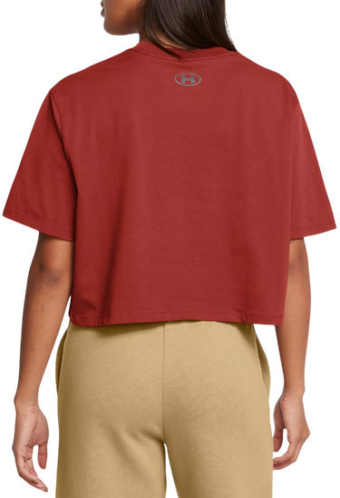 Тениска Under Armour T-Shirt Boxy Crop Short Sleeve Червено | 1386845-840, 1