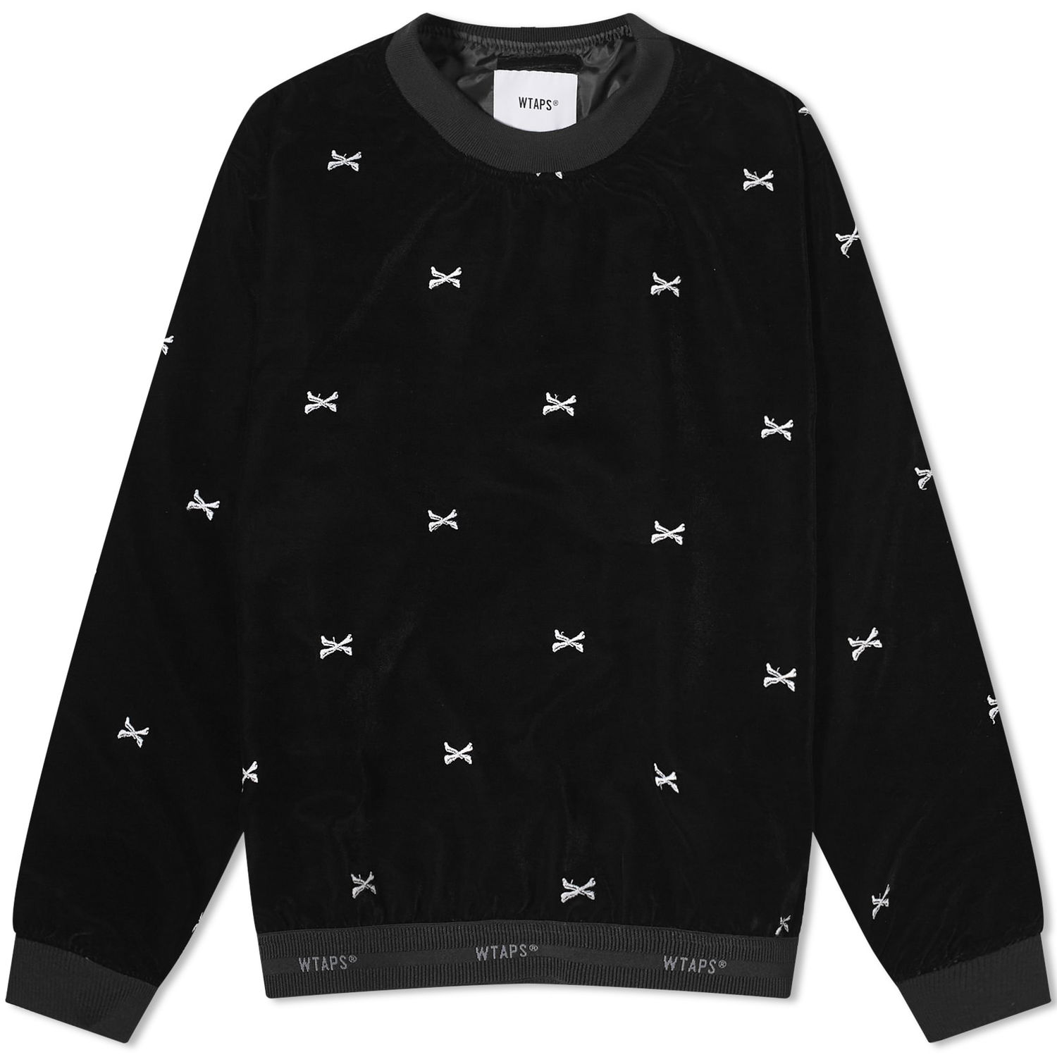 Суитчър WTAPS 12 Bones Crew Sweat Черно | 232TQDT-SHM04-BK, 0
