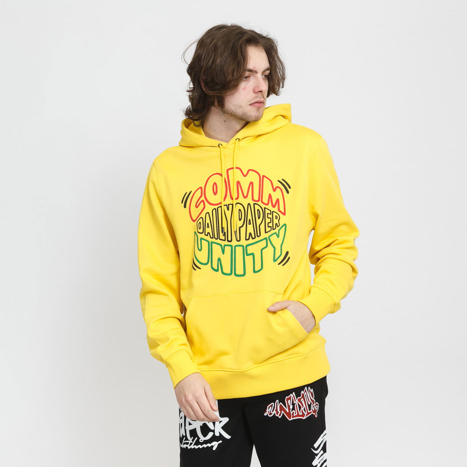 Суитчър DAILY PAPER Majid Hoodie Жълто | 2211089, 0