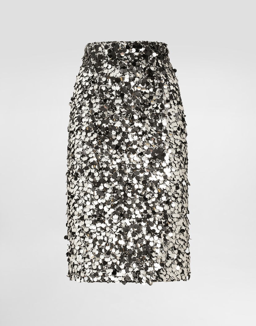 Пола Dolce & Gabbana Sequined Midi Skirt Сиво | F4C1LTFLSJ8S0998