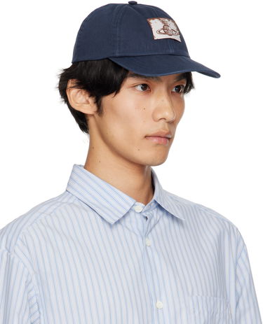 Шапка с козирка Vivienne Westwood Vivienne Westwood Cotton Twill Baseball Cap Тъмно синьо | 81020019-W016E-, 1