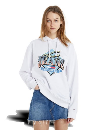 Суитчър Tommy Hilfiger Oversized Logo Бяло | DW0DW09796 YBR