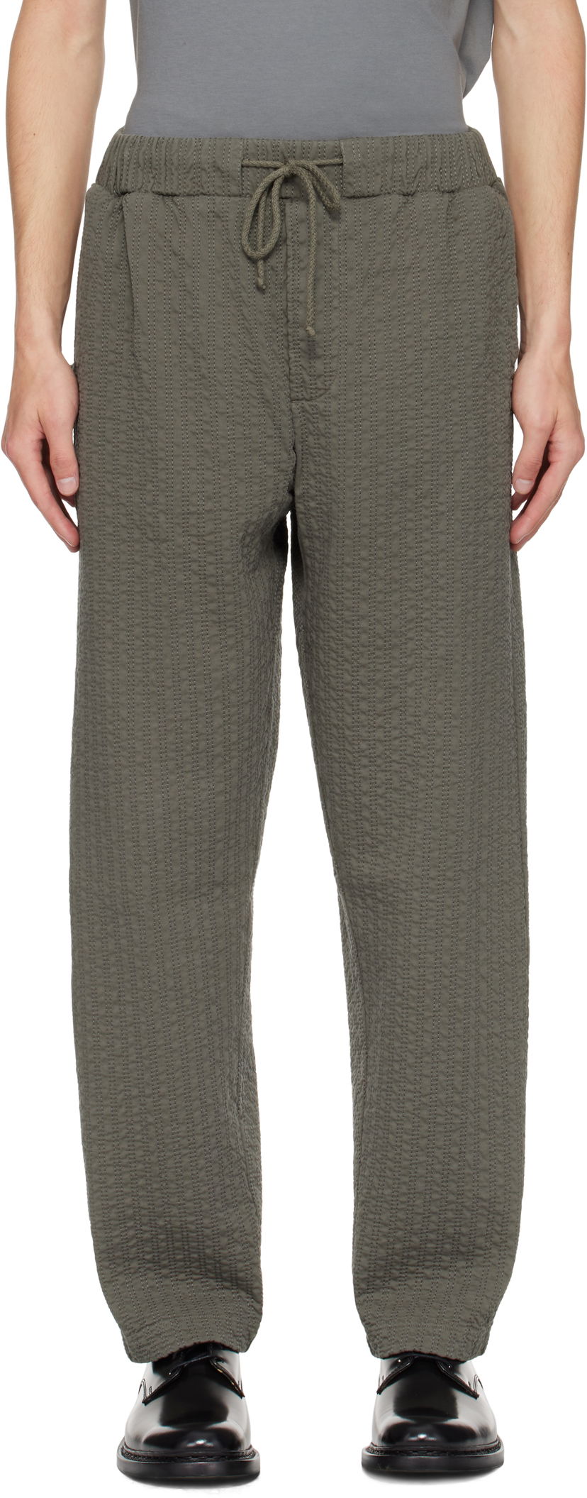 Панталони Craig Green Craig Green Embroidered Linestitch Trousers Зелено | CGAW25CWOTRS97