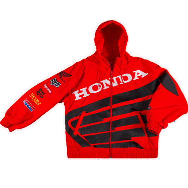 Ветровка Supreme Honda x Fox x Racing Puffy Zip Up Jacket Червено | FW19J8 RED, 0