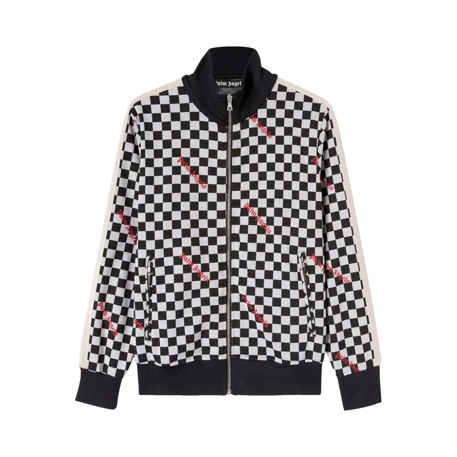 Яке Palm Angels Jacquard Damier Classic Track Jacket Черно | PMBD001F22FAB0041025, 1