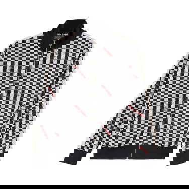 Яке Palm Angels Jacquard Damier Classic Track Jacket Черно | PMBD001F22FAB0041025, 1