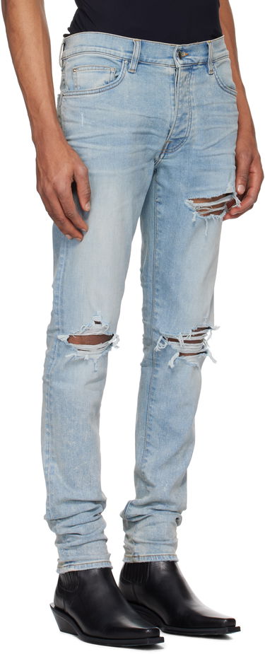 Дънки AMIRI AMIRI MX1 Distressed Slim Jeans Синьо | AMDNSY1148, 1