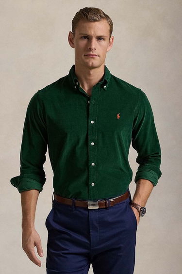 Риза Polo by Ralph Lauren Corduroy Shirt Зелено | 710853123, 0
