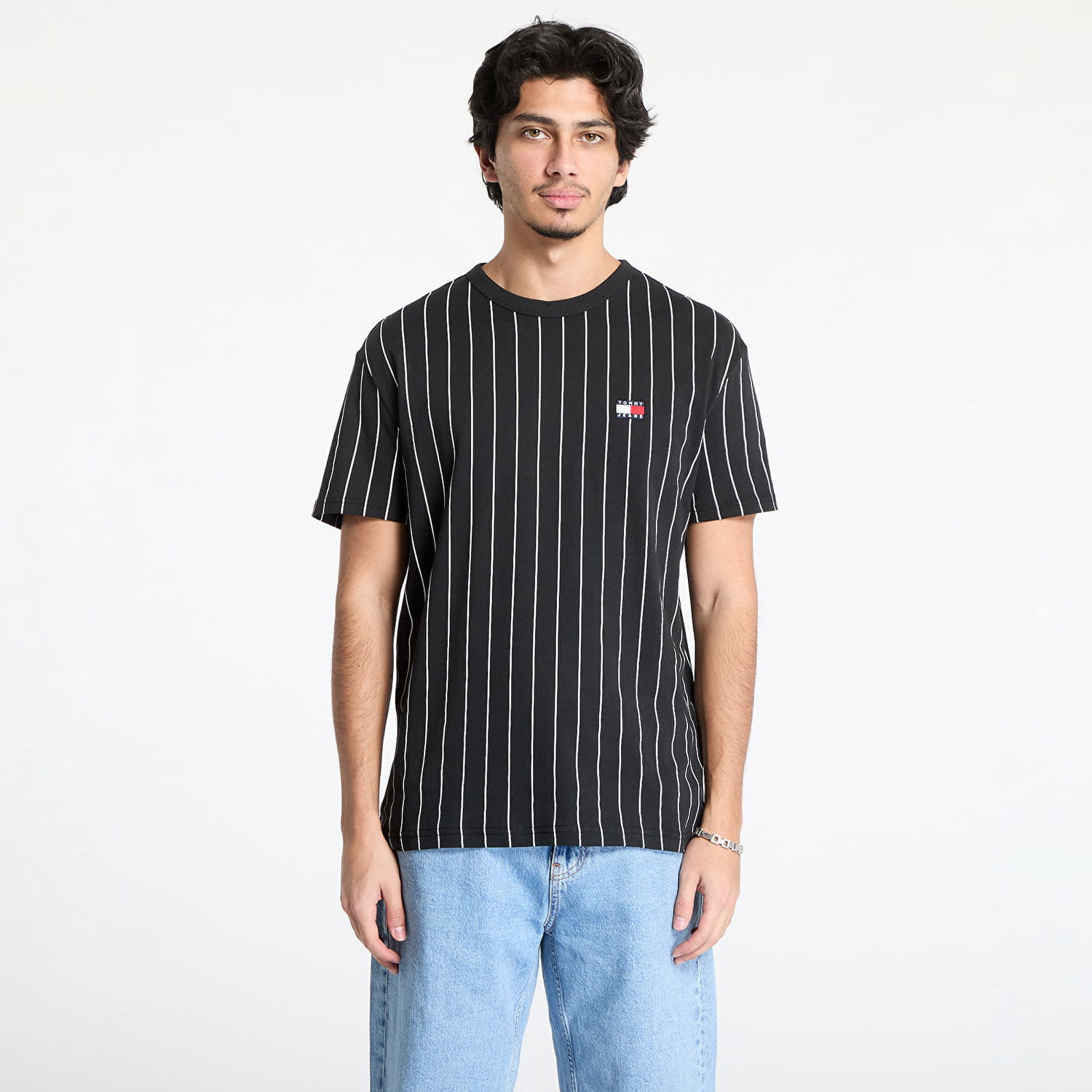 Тениска Tommy Hilfiger Tommy Jeans Reg Stripe Badge T-Shirt Черно | DM0DM20326 BDS, 0