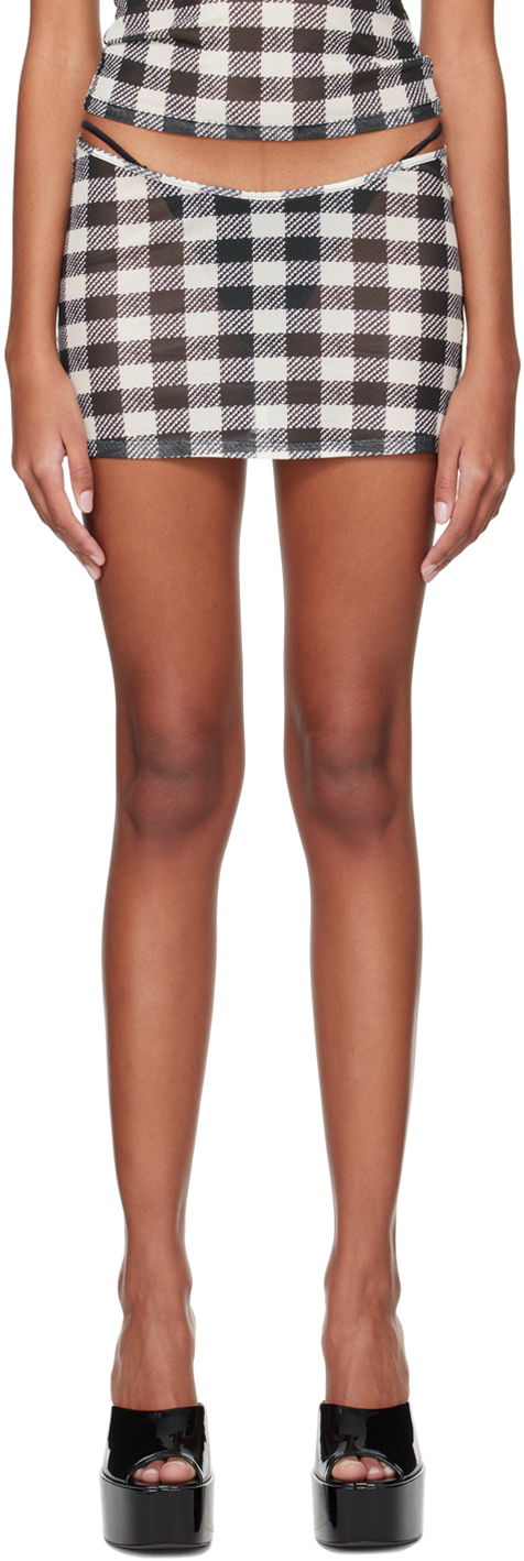 Пола Miaou Miaou Elektra Gingham Print Miniskirt Многоцветен | 4014PM2TAT, 0