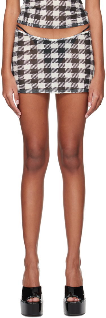 Пола Miaou Miaou Elektra Gingham Print Miniskirt Многоцветен | 4014PM2TAT, 0
