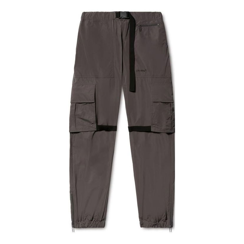 Карго панталони Off-White Diagonal-stripes Cargo Pants Сиво | OMCF031S23FAB0020710