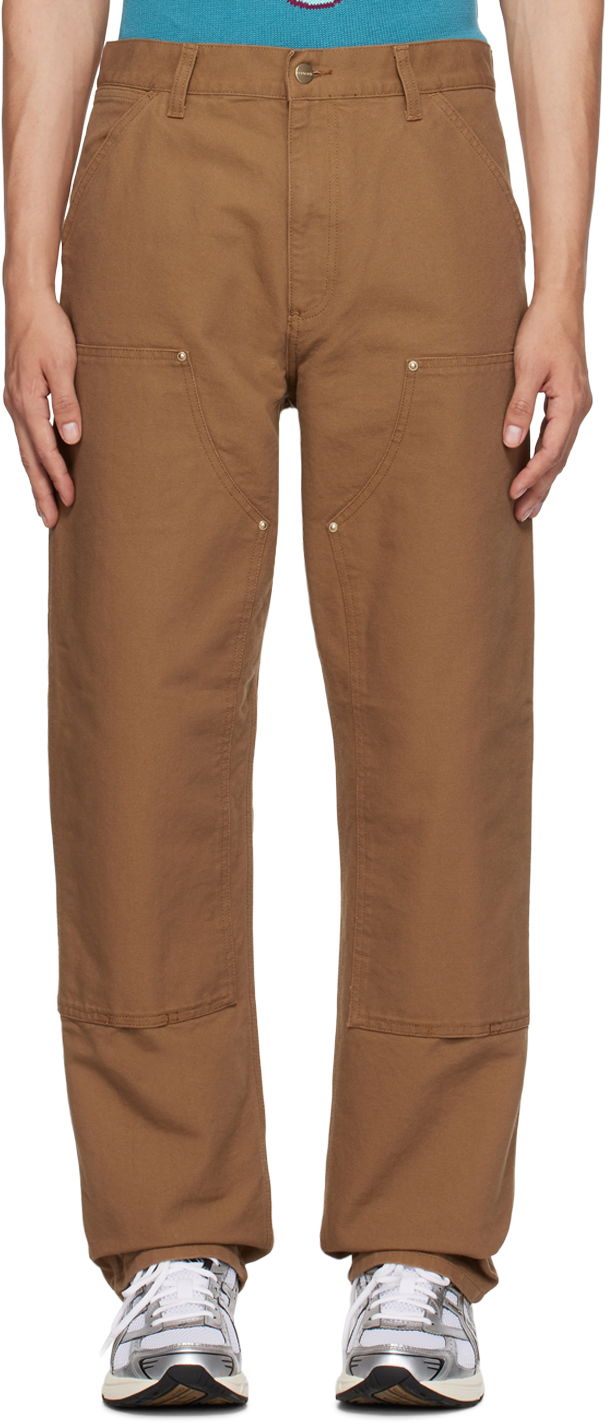 Карго панталони Carhartt WIP Double Knee Work Trousers Кафяво | I031501