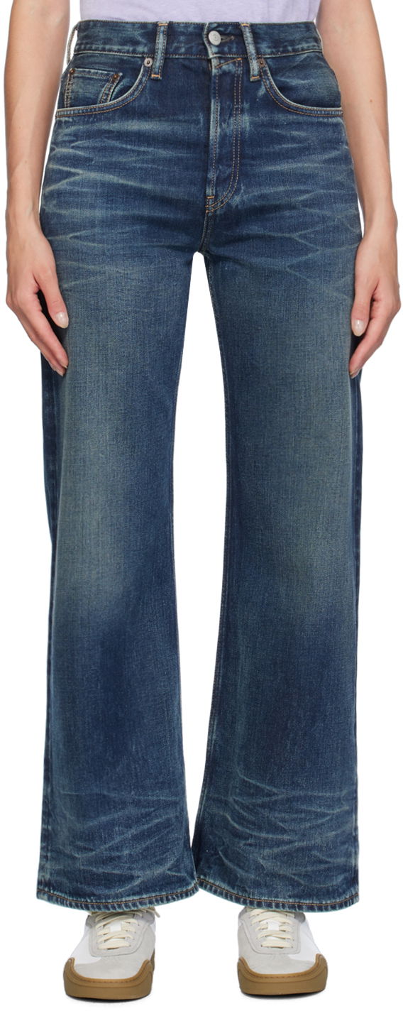 Дънки Acne Studios Loose Fit Jeans Синьо | A00500