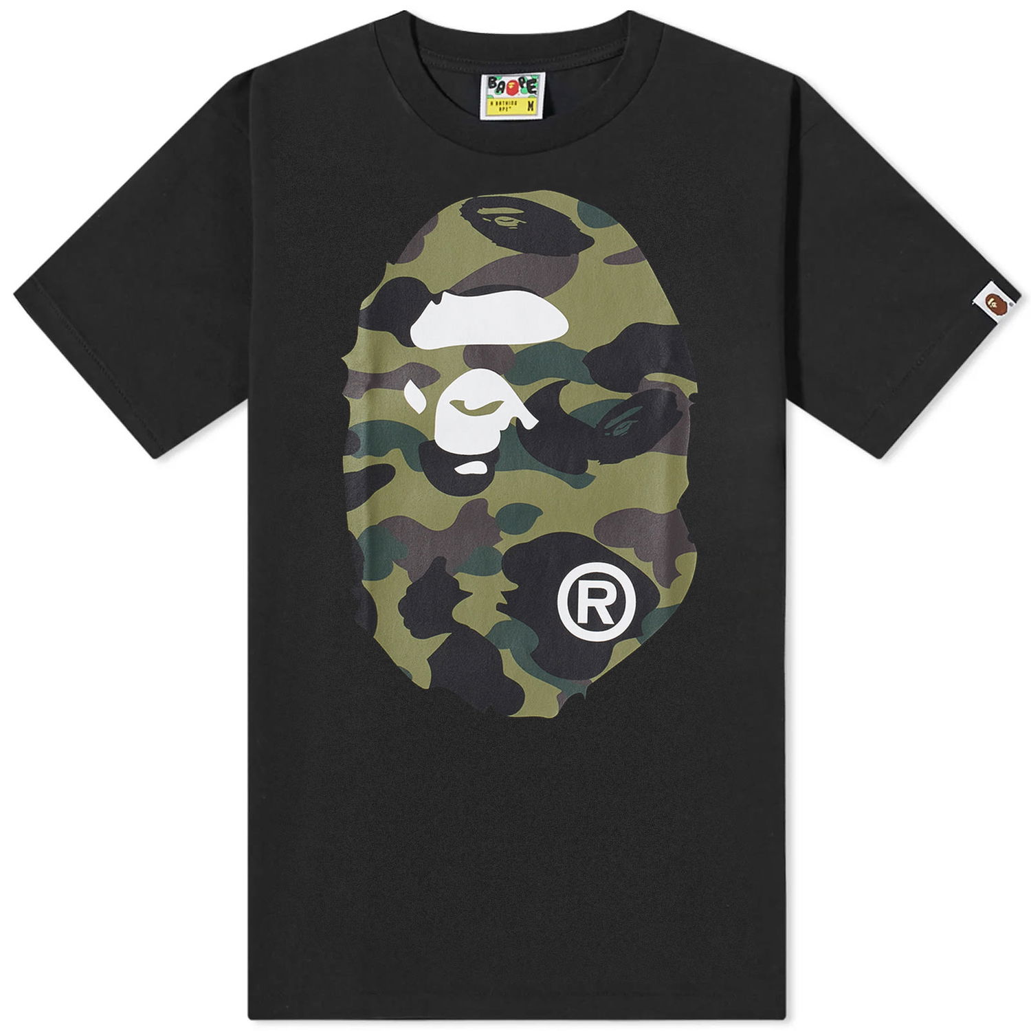 Тениска BAPE 1St Camo Big Ape Head T-Shirt Black/Green Черно | 001TEJ301011M-BLKGRN, 0