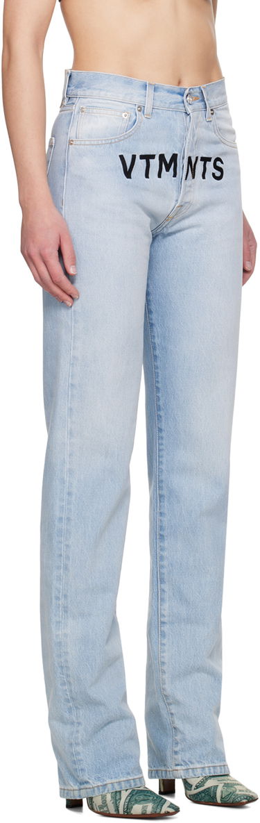 Дънки VETEMENTS Embroidered Jeans Синьо | VL20PA280L, 1