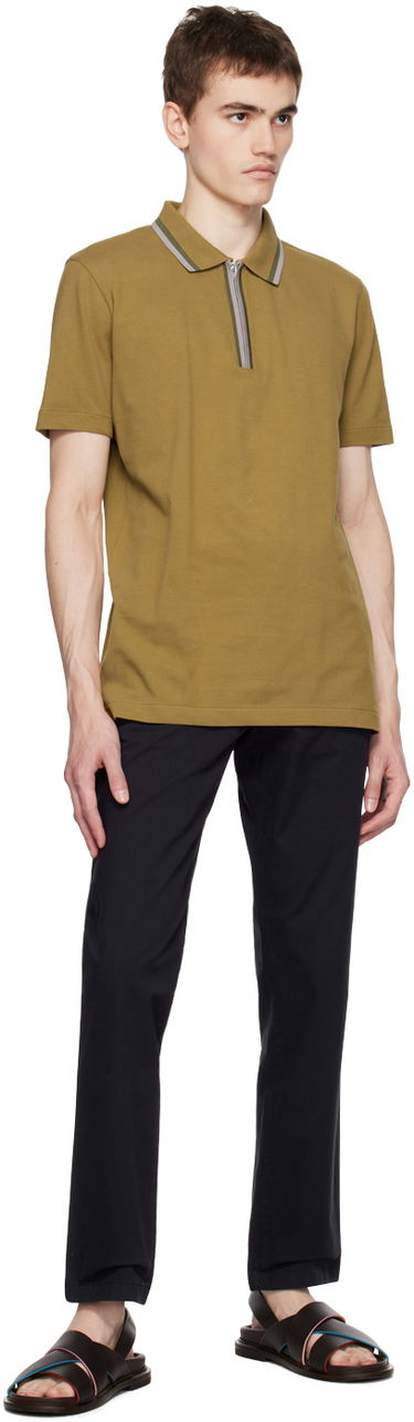 Поло тениска Paul Smith PS Paul Smith Half Zip Polo Кафяво | M2R-322Y-L21511-63, 3
