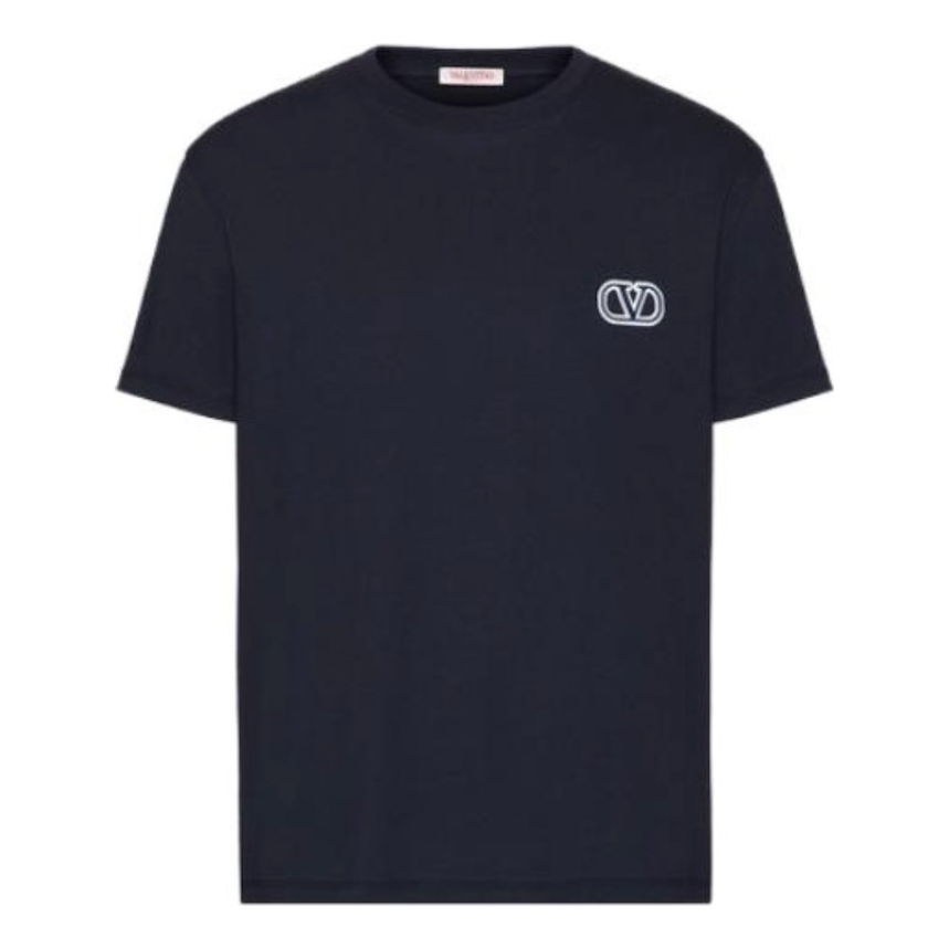 Тениска Valentino Valentino Embroidered Logo T-Shirt Тъмно синьо | 4V3MG10V9LJONO, 0