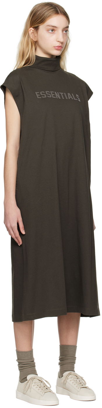 Pокля Fear of God ESSENTIALS Sleeveless Turtleneck Midi Dress Кафяво | 125BT225030FW, 1