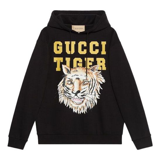 Суитчър Gucci Gucci Sweatshirt with Tiger Logo Черно | 623244-XJD3T-1152
