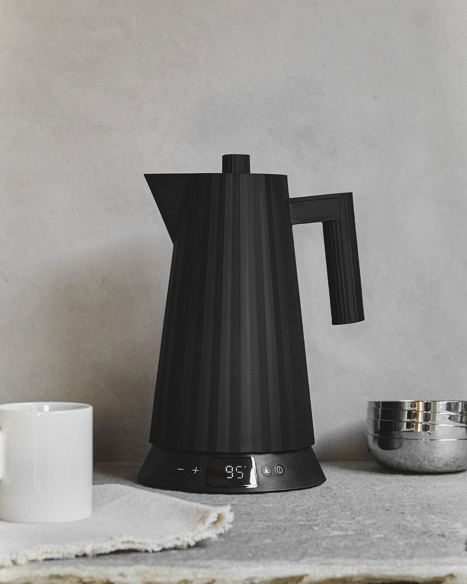 Домашен декор Alessi Plisse Electric Kettle Черно | MDL21-B, 1