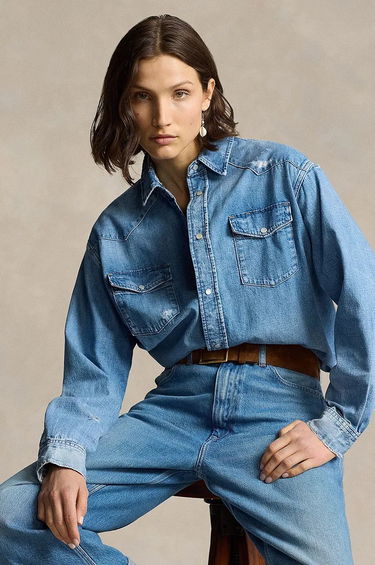 Риза Polo by Ralph Lauren Relaxed Fit Denim Shirt Синьо | 211940722, 4